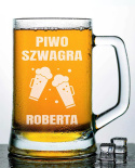 Kufel do piwa 500 ml + Grawer - "Piwo szwagra"