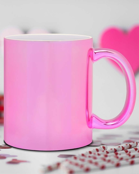 Metalizowany różowy kubek 330 ml - "Wspaniała nauczycielka" + Imię i Nazwisko Metalizowany różowy kubek 330 ml - "Wspaniała nauczycielka" + Imię i Nazwisko