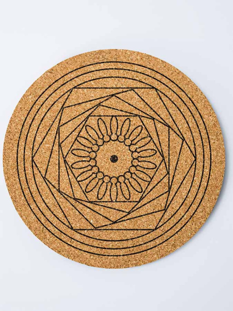 Podkładka z korka + Grawer - "Mandala" Podkładka z korka + Grawer - "Mandala"
