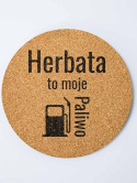 Podkładka z korka + Grawer - "Herbata to moje Paliwo"