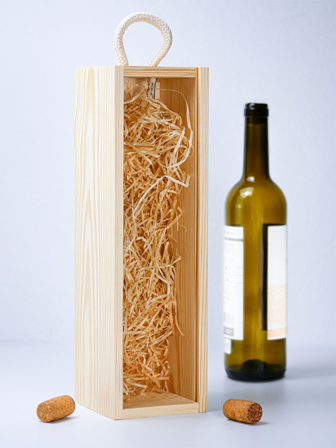 Skrzynka na wino + Grawer - "Dziękuję" + Imię Skrzynka na wino + Grawer - "Dziękuję" + Imię