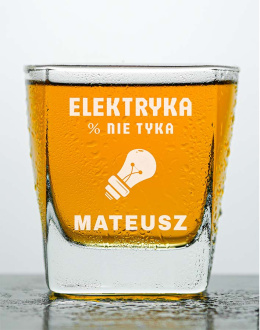 Szklanka do whisky kwadratowa + Grawer - 