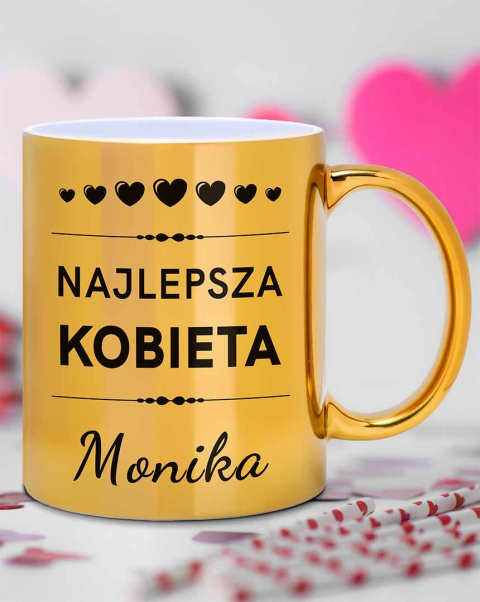 Złoty kubek 330 ml - "Najlepsza kobieta" + Imię Złoty kubek 330 ml - "Najlepsza kobieta" + Imię